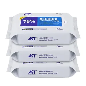 Antibacterial 75% Alcohol Wet Wipes, Disposable Disinfecting Wipes, Skin Friendly for Hand & Surface Cleaning thumbnail-5