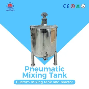 Nanyang Small Single Layer Pneumatic Mixing Tank With Bottom Air Agitator Stainless Steel Chemical Liquid Mixer Blender thumbnail-3