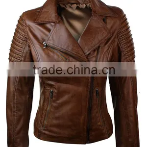 Women 100% Natural Leather Jacket Wholesale thumbnail-1