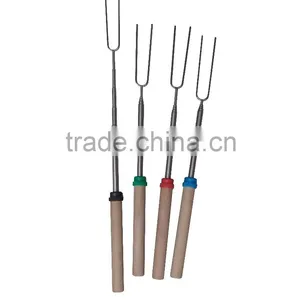 Extendable BBQ Fork Wood Handle thumbnail-1