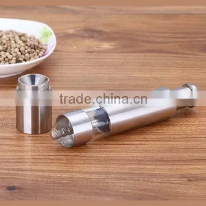 Classic Salt and Pepper Stainless Steel Mill Grinder Set Sleek Design for Outdoor BBQ Manual Mini Salt& Pepper Mill thumbnail-6