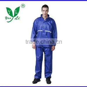 Polyester Raincoat With Reflective Tapes thumbnail-1