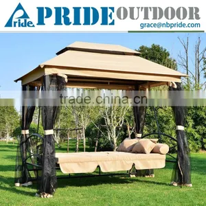 Outsunny Outdoor 3 Person Patio Gazebo Outdoor Canopy Garden Swing Bed Quality Choice thumbnail-1