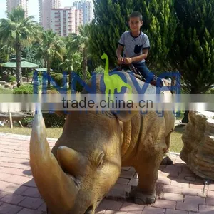 Life-size Automatic Walking Animatronic Dinosaur for Ride thumbnail-2