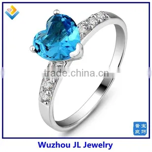 American Size 925 Sterling Silver Gemstone Ring With AAA Grade Heart CZ Gemstone thumbnail-1