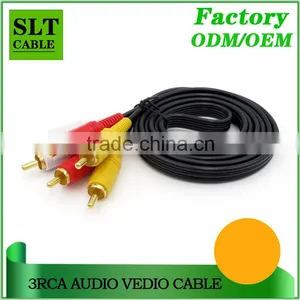 SLT Hot Sell 3RCA TO 3RCA Stereo Audio Video Cable thumbnail-2