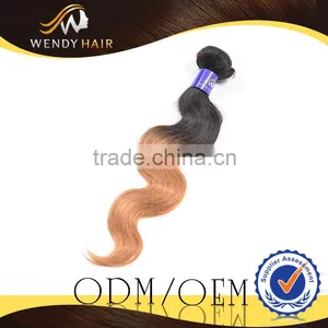 Wendy High Quality Virgin Remy Malaysian Ombre Color Body Wave Human Hair thumbnail-1