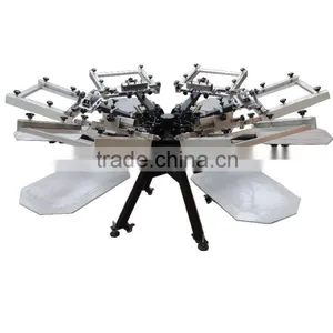Double Clamps Manual 6 Color 6 Station Screen Machine With CE Proved Flash Dryer thumbnail-2