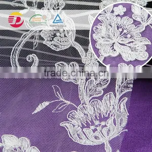 Factory High Quality White Cheap Wedding African Embroidery Lace Fabric 3d Embroid Lace Fabric thumbnail-5