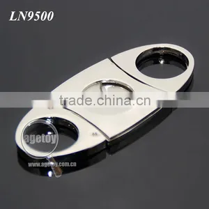 Pocket Portable Oval Cigar Scissors High Quality Silver Stainless Steel Double Blade Knife Super Sharp Metal Cigar Cutter thumbnail-4