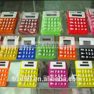 Promotion Calculator Gift Mini Silicone Porket Solar Power Calculator / Logo Customized OEM Electronic Manufacturer thumbnail-5