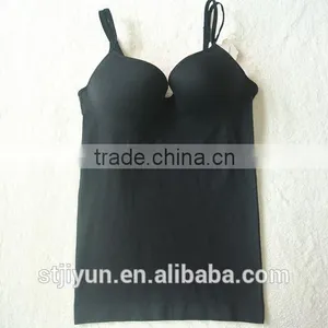 Black Seamless Padded Sport Wear Yoga Workout Gym Tank Top Women thumbnail-1