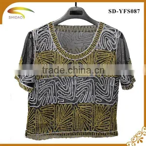 Custom Hot Sale Summer Newest Lady's Lace Blouse Crochet Lace Blouse thumbnail-4