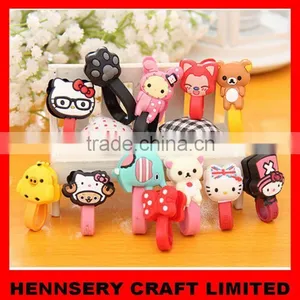 Customized Shape and Logo Soft Pvc Rubber Cable Turtle thumbnail-1