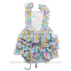 Gold Polka Dots Summer Cotton Newborn Baby Clothes Pom Pom Jumpsuits Bodysuit Romper thumbnail-2
