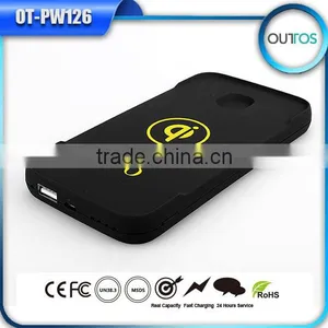 2016 Trending Products Customized Logo Portable 6000mah Power Bank Wireless Charger for Iphone thumbnail-1