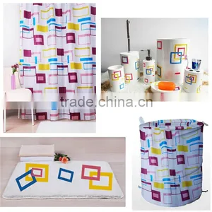 Colorful Printed Home Sanitary Accessories Assortment Bathroom Set thumbnail-1