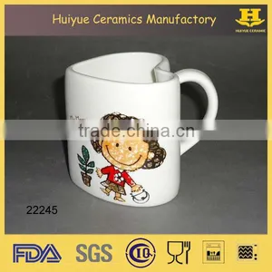 Ceramic Heart Shape Cup 350ml Cup Heart Shape With Printing thumbnail-2