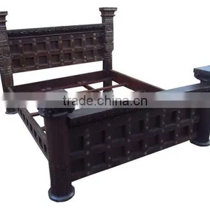 Royal Antique Indian Carved Teak Wooden Furniturefrom Jodhpur, Rajasthan (Hand Carved Teak WoodFurniture) thumbnail-1