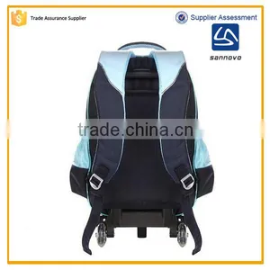 New Product High Quality Waterproof Nylon Cartoon School Bag With Wheels Bright Supplier's Choice thumbnail-4