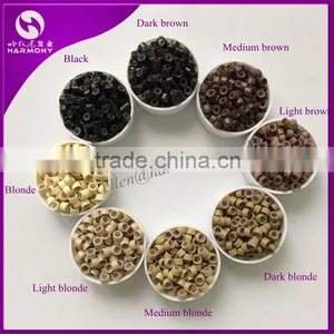 Silicone Beads Micro Link Ring Beads Feather Stick Hair Extensions With Mix-Coloured Beads 1000pcs 4.0mm*2.0mm*2.0mm thumbnail-1