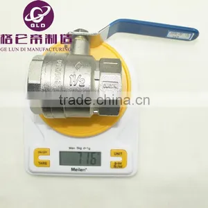 GLD Cheap Price 5PCS/LOT Hot Sale 1/4" Double Male External Thread Ball Valve ,brass Ball Valve , Valvecopper , thumbnail-3