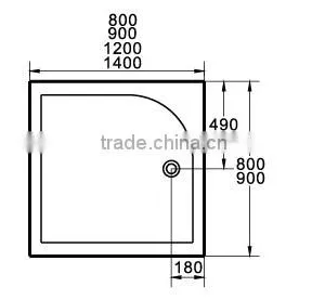 CUPC Showers Tray,fiberglass Shower Tray,cupc Acrylic Base With Tile Flange thumbnail-4