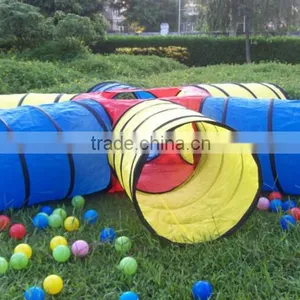 Colorful Dog Agility Training Open Tunnel PVC Dog Tunnel thumbnail-1