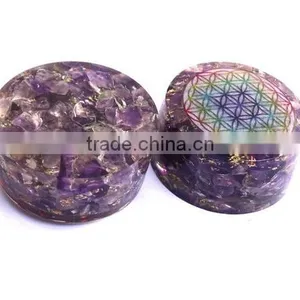 Amethyst Chakra Flower Of Life Orgonite Energy Tower Buster thumbnail-6