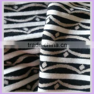 Wool Fabric Flimsy Fabric Knit Wool Sweater Fabric Black and White Stripe Fur thumbnail-1