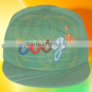 Custom 3d Embroidery Design Flat Brim Snapback Hat thumbnail-6