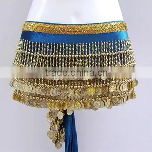 SWEGAL 2013 1color Princess Fashion Sex Belly Dance 3layer Coinbelt Hip Scarf thumbnail-1