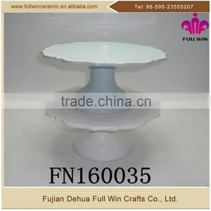 Color Assorted Ceramic Cake Stand Plate thumbnail-1