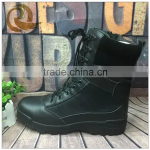 Fashion Black Cheap Price Breathable Leather Military Tactical Combat Boots thumbnail-1