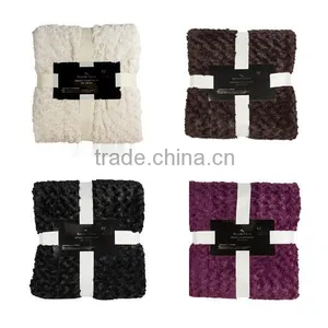 100% Polyester Plain Thick pv Fleece Gifts Promotional Blanket thumbnail-1