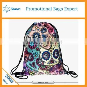 Most Popular Best Selling Promotional Polyester Drawstring Backpack Waterproof thumbnail-6