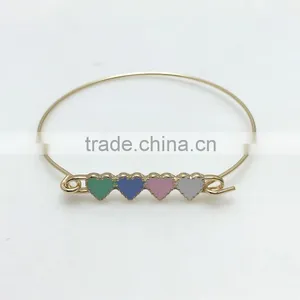 Top Women Factories for Sale in China Love Charm Enamel Bangle thumbnail-3