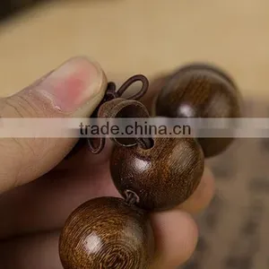 Delicate Golden Sandalwood Tibet Buddhism Prayer Antifatigue Bead Bracelet thumbnail-4