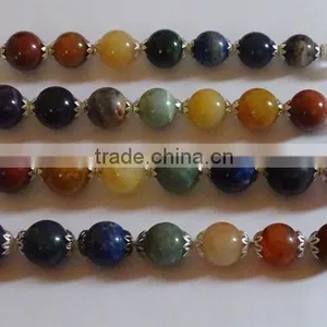 Chakra Ball Healing Wands With Crystal Point : Wholesale Gemstone Healing Wands thumbnail-1