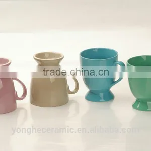 Wholesale Ceramic Color Mugs and Cups With Foot thumbnail-2