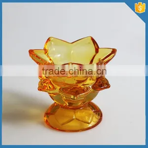 Colorful Glass Lotus Flower Candle Holder Wholesale thumbnail-5