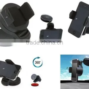 Mini Universal Mobile Phone In Car Windscreen Suction Mount Holder Cradle Stand 360 Degree Rotating Car Holder thumbnail-1