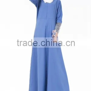 2016 New Fashion Turkish Islamic Clothing Wholesale Muslim Dress Abaya Most Popular thumbnail-3