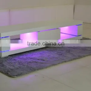 TV-2301 MDF White High Gloss LED TV Stand Furniture thumbnail-2