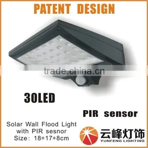 2015 New Patent Design Solar Wall Flood Light With PIR Sensor thumbnail-1
