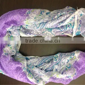 Digital Printed Silk Lady Fashion Scarf 114*250cm Proffesional Supplier thumbnail-1