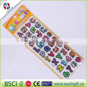 Bubble Stickers Foam Cartoon Kids Cute Stickers Puffy Stickers Children DIY Toys Girls Boys Birthday Gift thumbnail-3