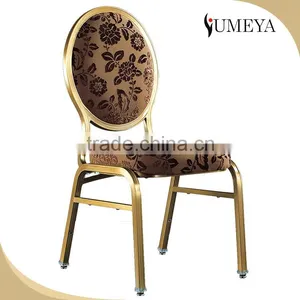 Wholesale Luxury Stackable Metal Hotel Wedding Chair Antique Banquet Chair thumbnail-1