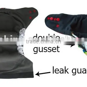 New Design Waterproof Baby Pocket Diaper With Double Gusset thumbnail-2