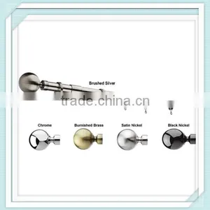 Nickel Black Adjustable Curtain Rods thumbnail-2